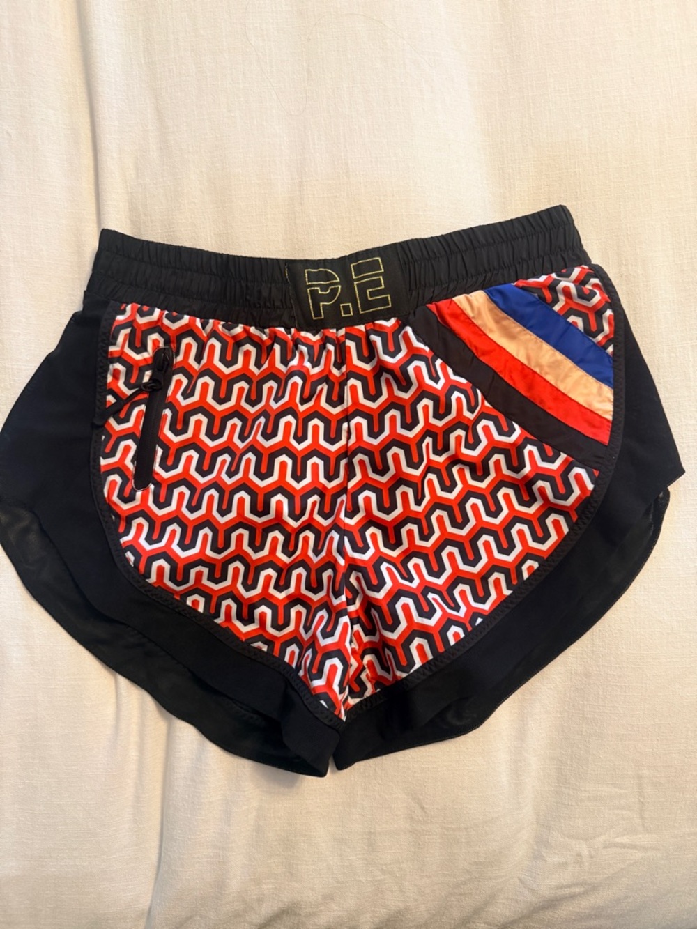 P.E Nation Women’s Black, Red & Blue Geo Training Shorts